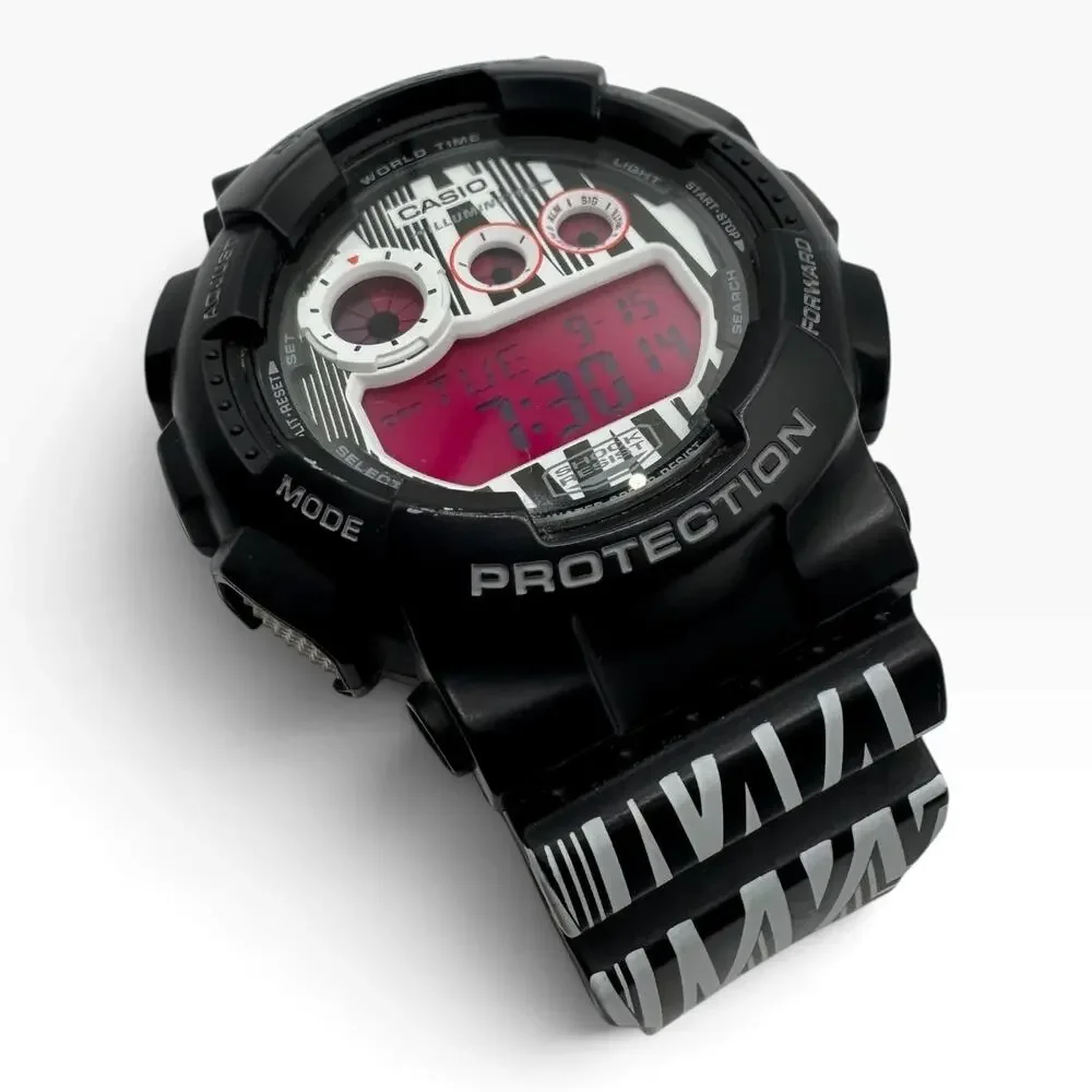 Casio G-Shock GD-120LM-1A MAROK Collaboration Black Pink Digital Watch 3427